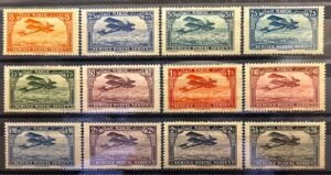 Maroc – N° 01 à 11 – Série complète + Variété 10a MH* – Année 1922-27 – Cote 194,50 €.