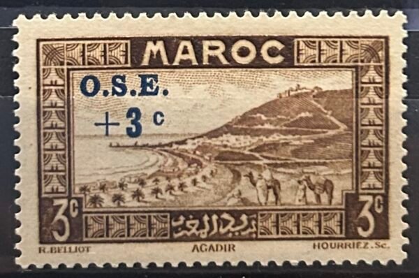 Maroc – N°153 à 150 – Série Complète de 8 timbres – MNH** – Année 1938 – Cote 72 €.
