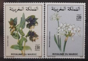 Maroc – Série de 2 timbres N°1070 et 1071  Neuf Sans Charnière – Année 1989 – Cote 3 €