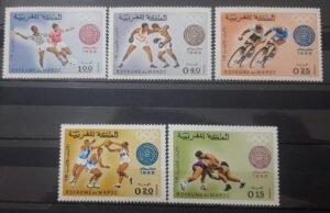 Maroc – 5 Timbres N°572-573-574-575 et 577 Neuf Sans Charnière – Année 1968 – Cote 6,25 €