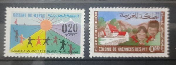 Maroc – Série de 2 Timbres N°574 et 575 Neuf Sans Charnière – Année 1964 – Cote 1.80 €
