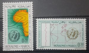 Maroc – Série de 2 Timbres N°472 et 473 Neuf Sans Charnière – Année 1964 – Cote 2 €