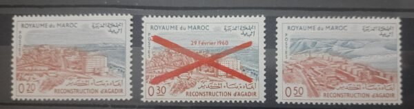 Maroc – Série de 3 Timbres N°464-466 - Neuf Sans Charnière – Année 1963 – Cote 3.50 €