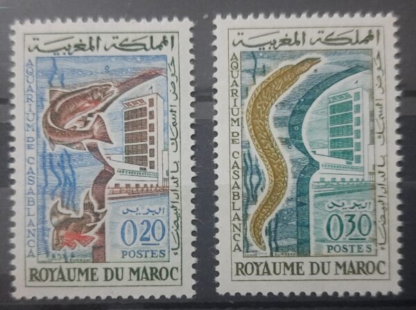 Maroc – Série de 2 Timbres N°448 et 449 - Neuf Sans Charnière – Année 1962 – Cote 1.80 €