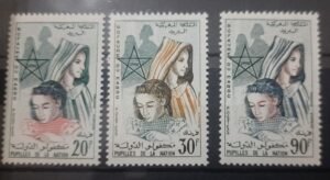 Maroc – Série de 3 Timbres N°431-433 - Neuf Sans Charnière – Année 1962 – Cote 3.60 €
