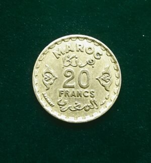 20 Francs Maroc – Mohamed V – Date 1371 (1952)