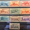 Maroc – N° 12 à 21 – Série complète – Année 1928 – Cote 110 €.