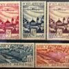 Maroc – N° 60 à 64 – Série complète MNH** – Année 1947 – Cote 18 €.