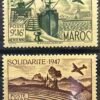 Maroc – N° 65 - 66 – Série complète MNH** – Année 1948 – Cote 5 €.