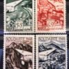 Maroc – N° 70 à 73 – Série complète MNH** – Année 1949 – Cote 12 €.