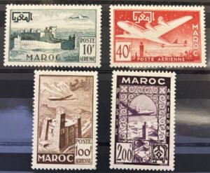 Maroc – N° 85 à 88 – Série complète MNH** – Année 1952 – Cote 16,50 €.