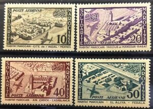 Maroc – N° 94 à 97 – Série complète MNH** – Année 1954 – Cote 15 €.