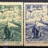 Maroc – N° 98 - 99 – Série complète MNH** – Année 1954 – Cote 5 €.