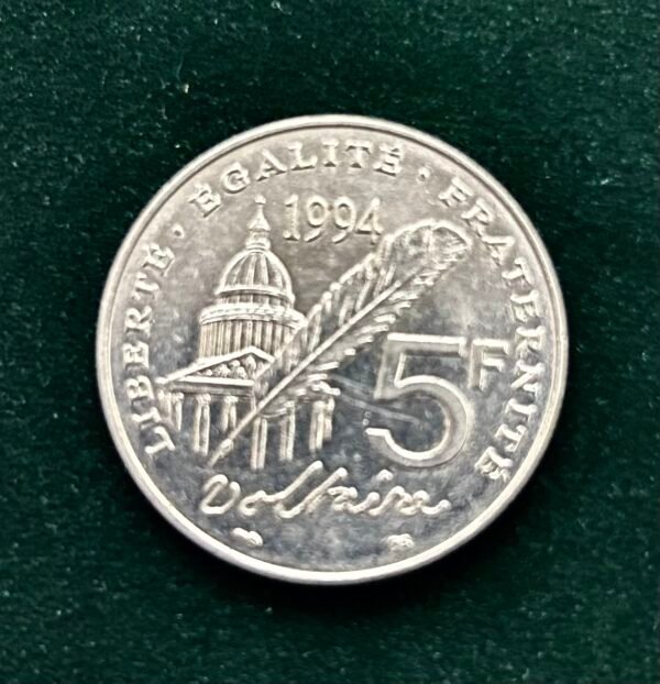 5 Francs Voltaire - France - 1994